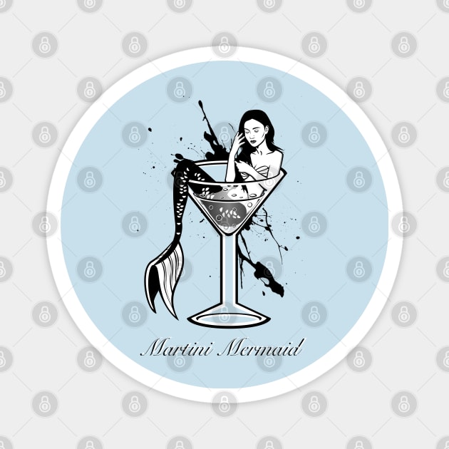 Martini Mermaid Magnet by AlterAspect